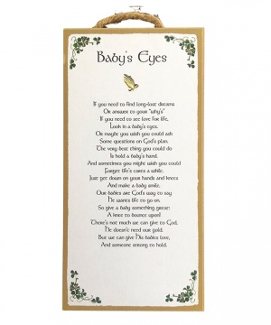 Baby's Eyes - Wood Plaque