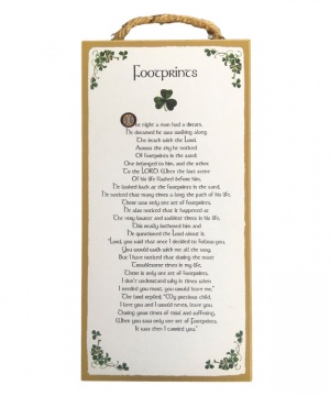 Footprints - Wood Plaque