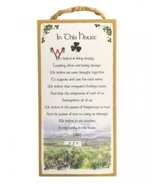 In This House - Wood Plaque
