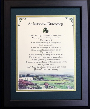 An Irishman's Philosophy - 11x14 Blessing