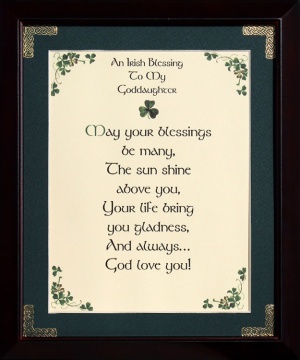 An Irish Blessing to My Goddaughter - 8x10 Verse