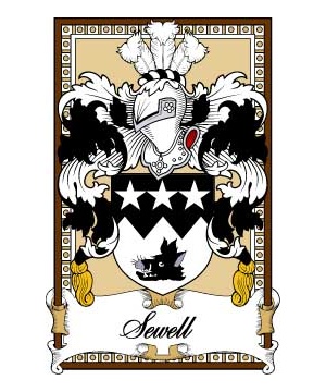 Scottish-Bookplates/S/Shewal-or-Sewall-(of-that-Ilk)-Crest-Coat-of-Arms
