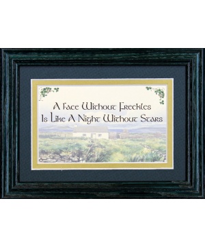 A Face Without Freckles - 5x7 Blessing - Green Frame Landscape