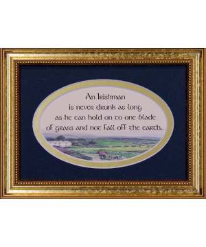 An Irish Wish From The Heart Of A Friend - 5x7 Blessing - Oval Gold Frame