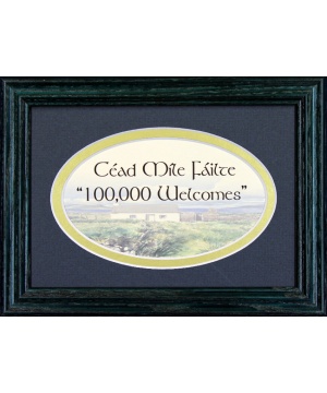 Cead Mile Failte - 5x7 Blessing - Oval Green Frame