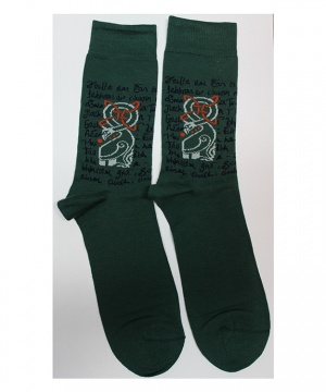 Celtic Bird Socks (Green)