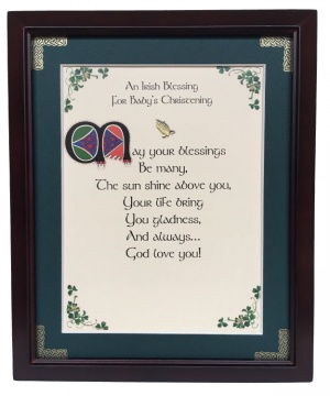 Christening - Irish Blessing for Baby - 8x10 Blessing