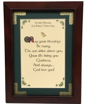 Christening - Irish Blessing for Baby's Christening - 5x7 Blessing