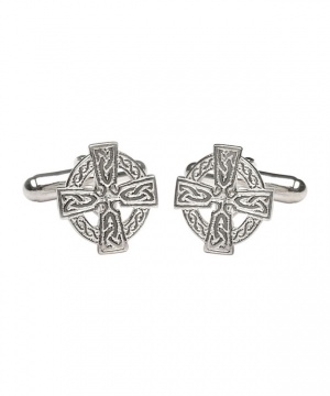 Celtic Cross Cuff Links - Silver
