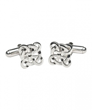 Filigree Celtic Cross Cuff Links - Silver