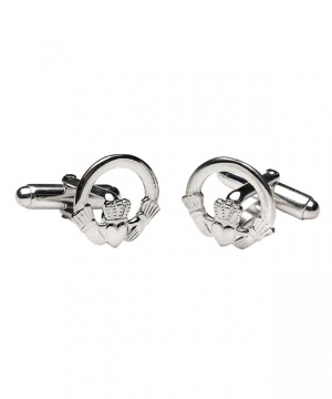 Claddagh Cuff Links - Silver