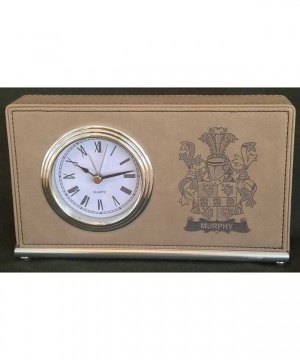 Coat of Arms Leatherette Clock