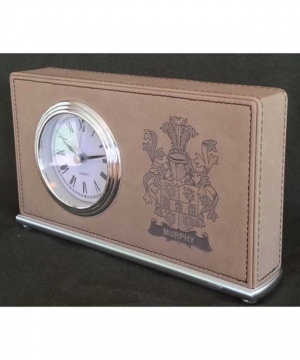 Coat of Arms Leatherette Clock