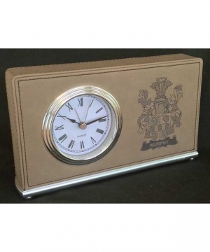 Coat of Arms Leatherette Clock