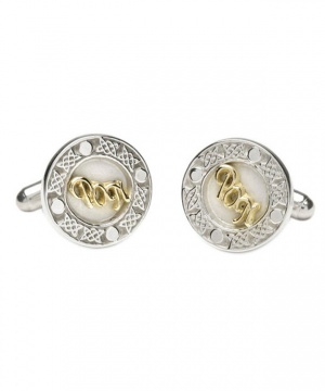 Personalised Cufflinks Sterling & 18K Gold