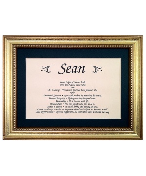 5x7 First Name Meaning (Gold Frame)