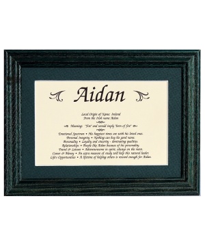 5x7 First Name Meaning (Green Frame)