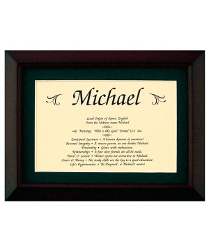 5x7 First Name Meaning (Walnut Frame)