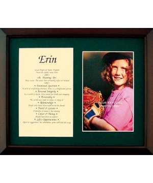 8x10 First Name Meaning Photo (Walnut Frame)
