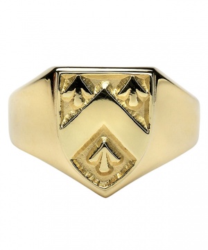 Gents Heavy Shield Ring