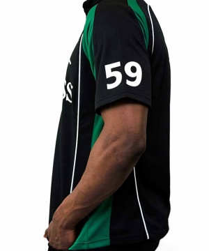 Guinness Black and Green Short sleeve performance Rugby Jersey