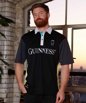 Guinness Black and Yellow Stripe Rugby Jersey