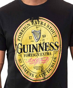 Guinness Black English Label Tee