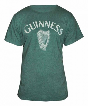 Guinness Green Vintage Heathered Harp Tee