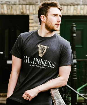 Guinness Navy Distressed Tee