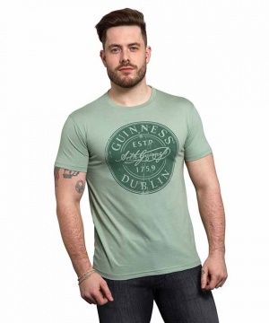 Guinness Green Tee with Green Bottle Cap Print