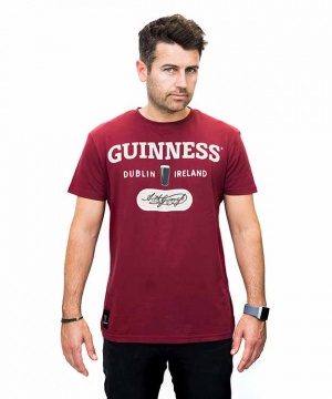 Guinness Burgundy Trademark Label Tee