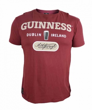 Guinness Burgundy Trademark Label Tee