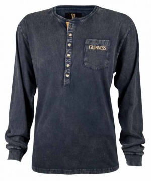 Guinness Classic Washed Black Henley