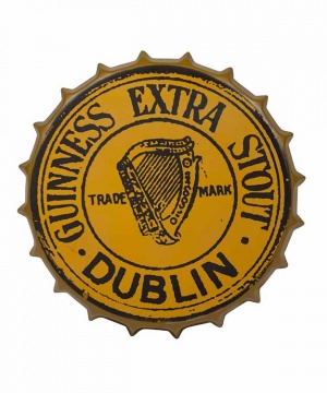 Guinness Gold Vintage Bottle Cap Sign