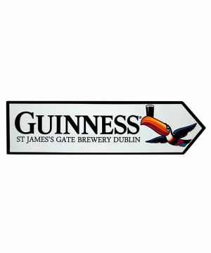 Guinness Metal Toucan James Gate Road Sign