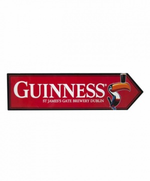 Guinness Metal Red Toucan Pint Road Sign
