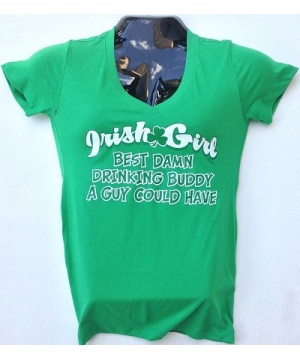 Irish Girl, Best Damn Drinking Buddy A Guy Could Have T-Shirt