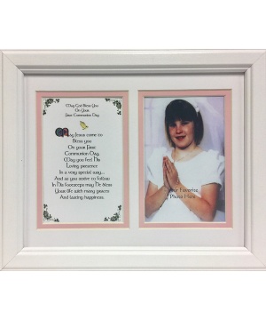 Holy Communion - 8x10 Photo Blessing (White Frame)