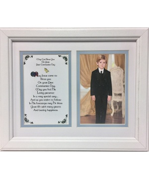 Holy Communion - 8x10 Photo Blessing (White Frame)