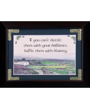 If You Can't Dazzle Them... - 5x7 Blessing - Walnut Landscape Frame