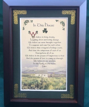 In This House - 5x7 Framed Blessing