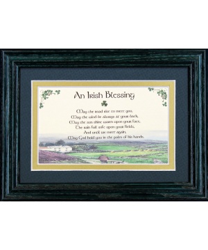 Irish Blessing - May The Road Rise - 5x7 Blessing - Green Landscape