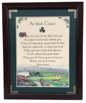 Irish Toast - May the Luck of the Irish - 8x10 Blessing