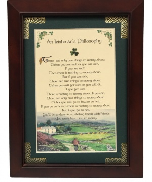  An Irishman's Philosophy - 5x7 Blessing 