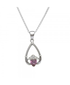 June - Alexandrite Birthstone Claddagh Pendant