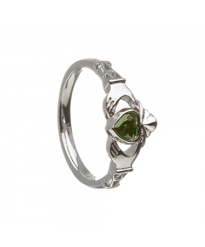 May - Emerald Birthstone Claddagh Ring