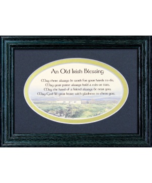 May There Always Be Work For Your Hands To Do - 5x7 Blessing - Oval Green Frame