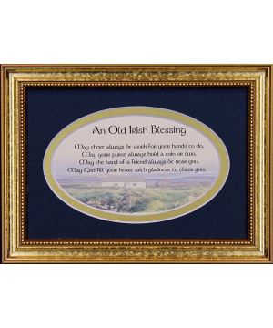 May There Always Be Work For Your Hands To Do - 5x7 Blessing - Oval Gold Frame