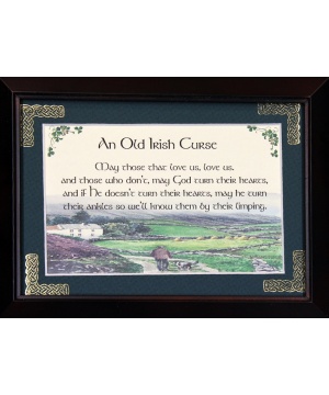 Old Irish Curse - 5x7 Blessing - Walnut Landscape Frame