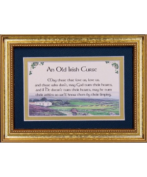 Old Irish Curse - 5x7 Blessing - Gold Landscape